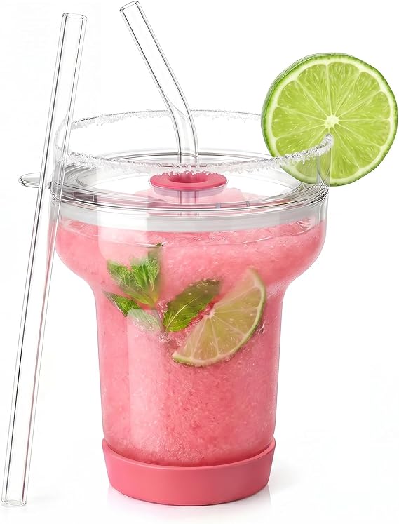 Tronco 16 oz Stemless Margarita Glass with Salt-Rim Lid